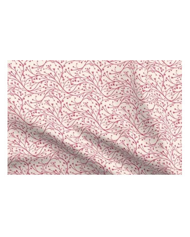 Parure de lit percale de coton motif -Lierre rouge-