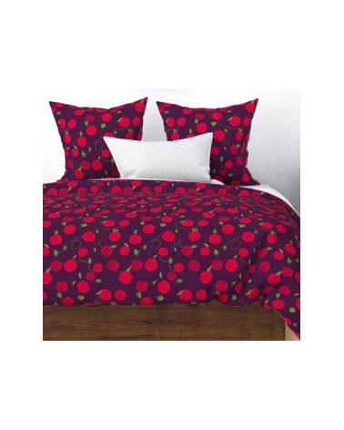 Parure de lit percale de coton motif -Rose-