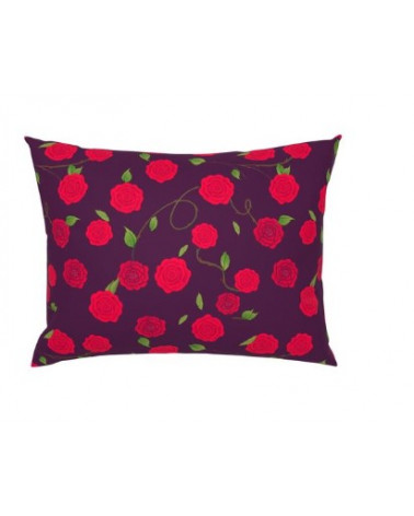 Housse de coussin velours 30x50 motif Roses