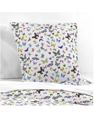 Parure de lit percale de coton motif -Papillon-